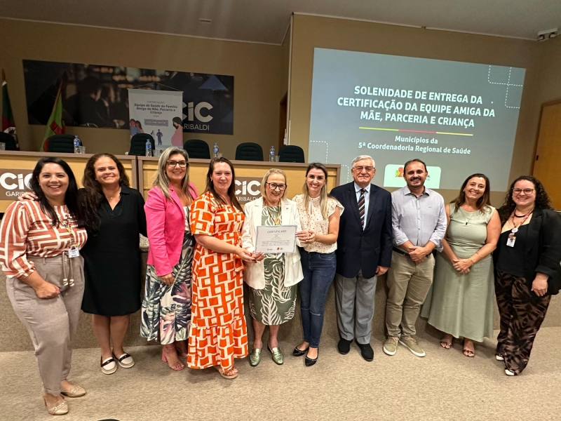 Paraí recebe certificação de Equipe Amiga da Mãe, Parceria e Criança da Rede Bem...